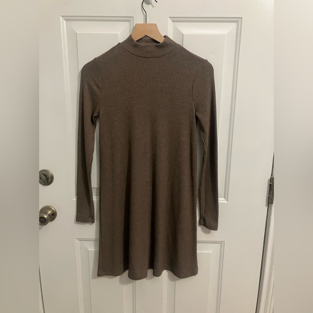 Forever 21-ribbed-knit-sweater dress, long sleeve